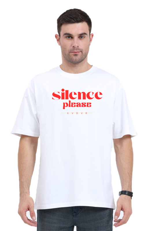 SILENCE PLEASE oversized tee