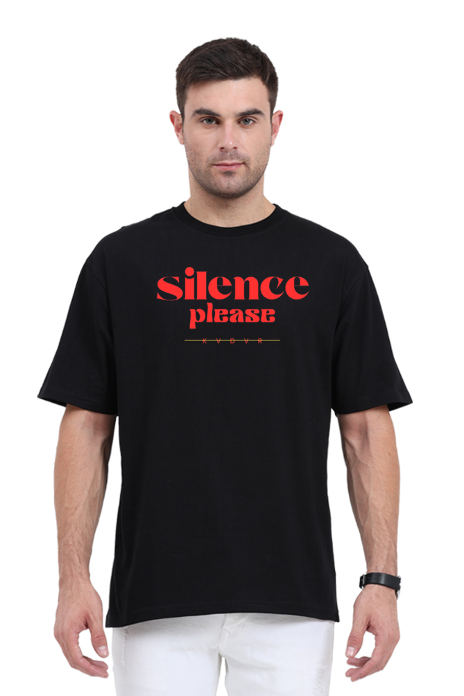 SILENCE PLEASE oversized tee