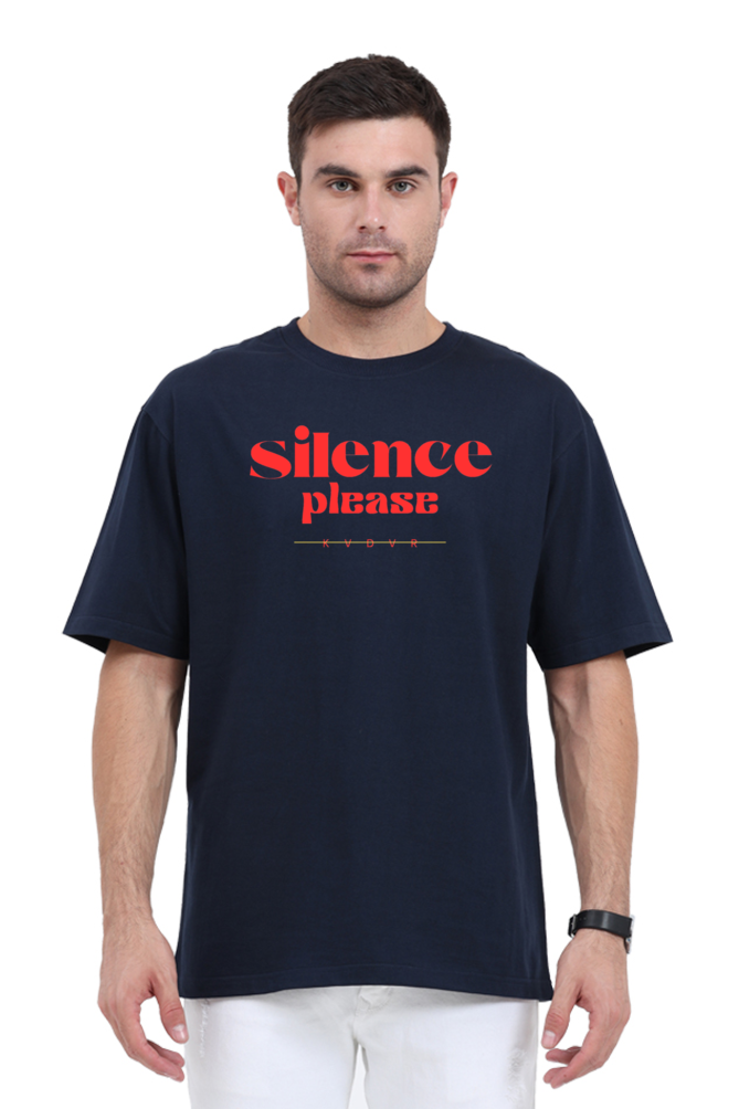 SILENCE PLEASE oversized tee